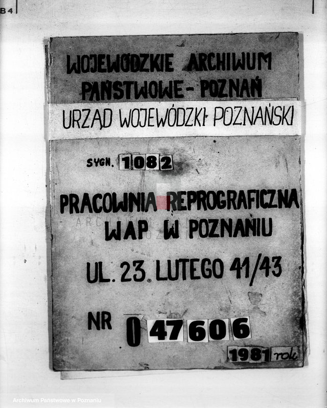 Obraz 1 z jednostki "/Centralny Związek Lokatorów i Sublokatorów Zachodniej Polski w Poznaniu/"