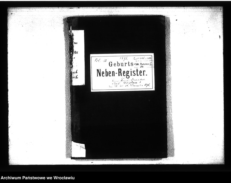 image.from.unit.number "Geburts-Neben-Register Breslau I 1876 Band 9"