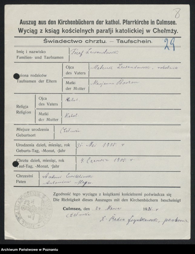 Obraz 10 z jednostki "[Sprawy osobowe urzędu Pośrednictwa Pracy w Chełmży]"