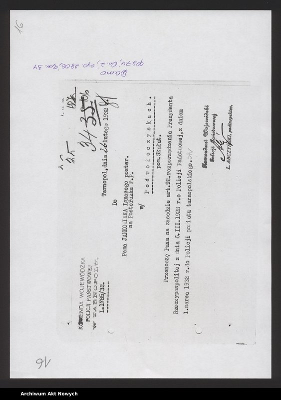 image.from.unit.number "Akta osobowe policjanta z województwa tarnopolskiego - Jankowiak Ignacy"