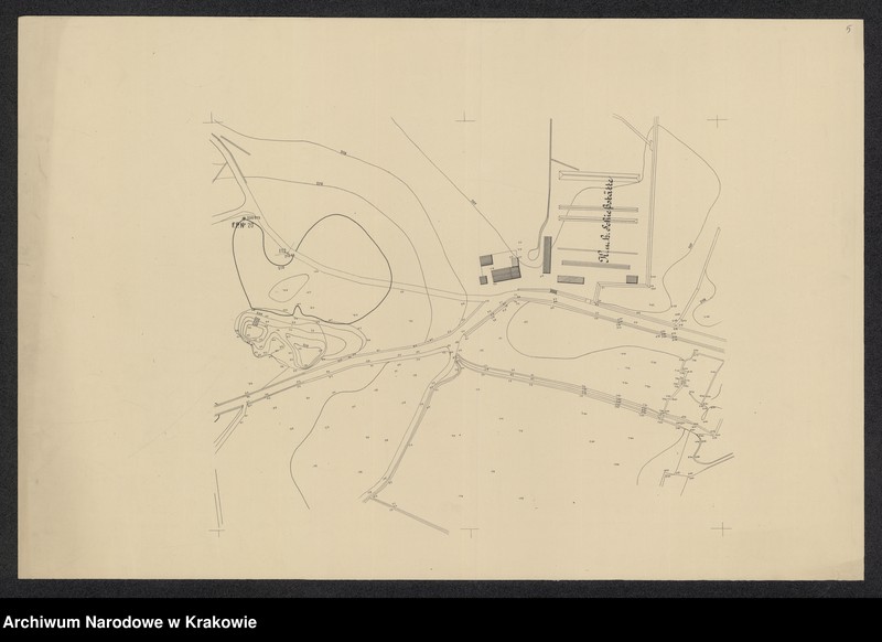 [Kraków (część) Plan sytuacyjno - warstwicowy sprzed 1908 (kolej obwod.) po 1903 r.]