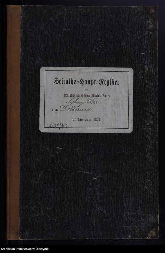 image.from.unit.number "Heiraths-Haupt-Register Nr 1"