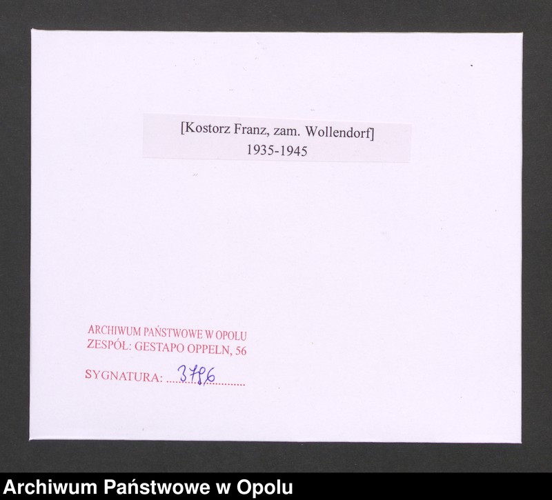 Obraz 2 z jednostki "[Kostorz Franz, zam. Wollendorf]"