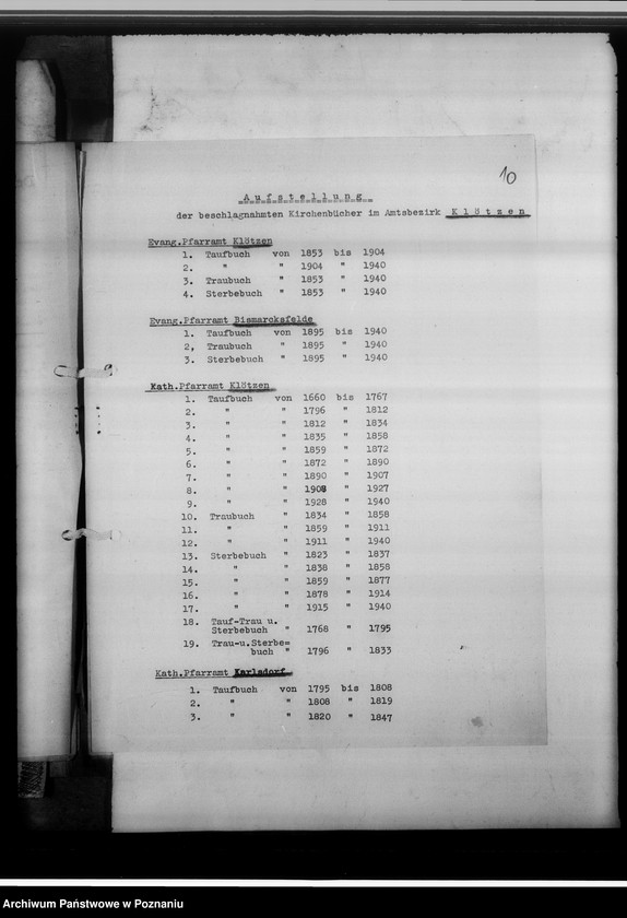 Obraz 14 z jednostki "Einziehungsprotokolle [ksiąg kościelnych] Gnesen-Stadt [miasto Gniezno]"
