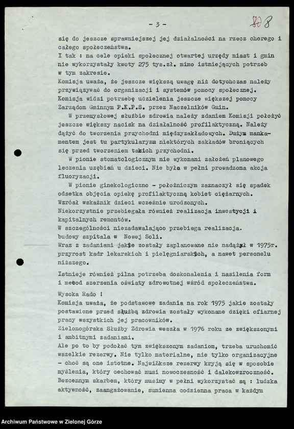 image.from.unit.number "Protokóły z posiedzeń Komisji Zdrowia, Spraw Socjalnych i Ochrony Środowiska Wojewódzkiej Rady Narodowej w Zielonej Górze"