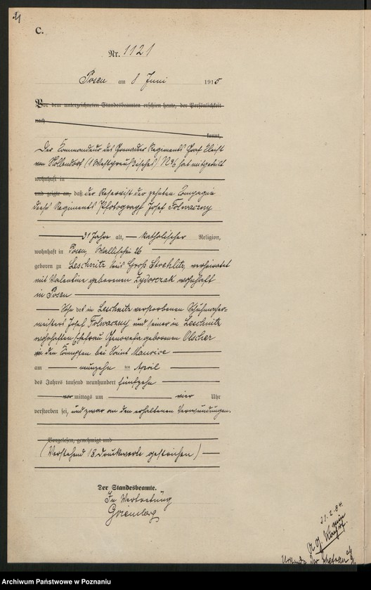 Obraz 6 z jednostki "Księga miejscowa zgonów tom III [Rejestr główny zgonów]"