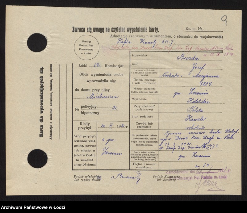 Obraz 11 z jednostki "[Spis ludności Łodzi] Bruzda - Brzeziner"