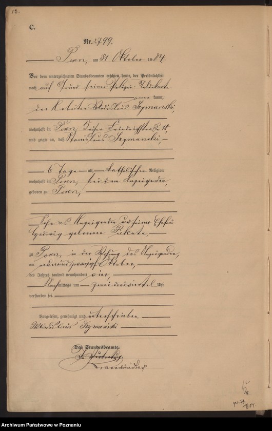 Obraz 14 z jednostki "Księga miejscowa zgonów tom VI"