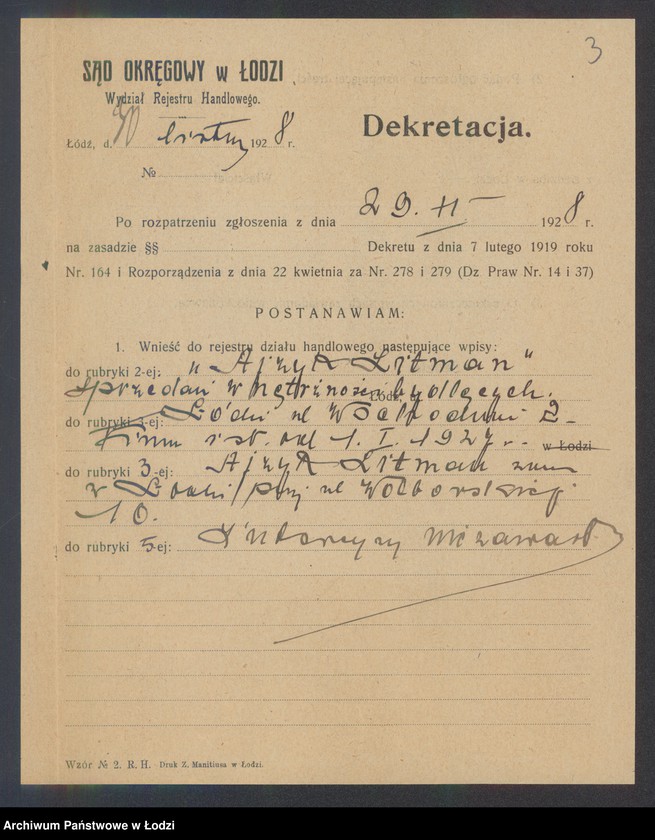 Obraz 5 z jednostki "Ajżyk Litman – sprzedaż wnętrzności bydlęcych"