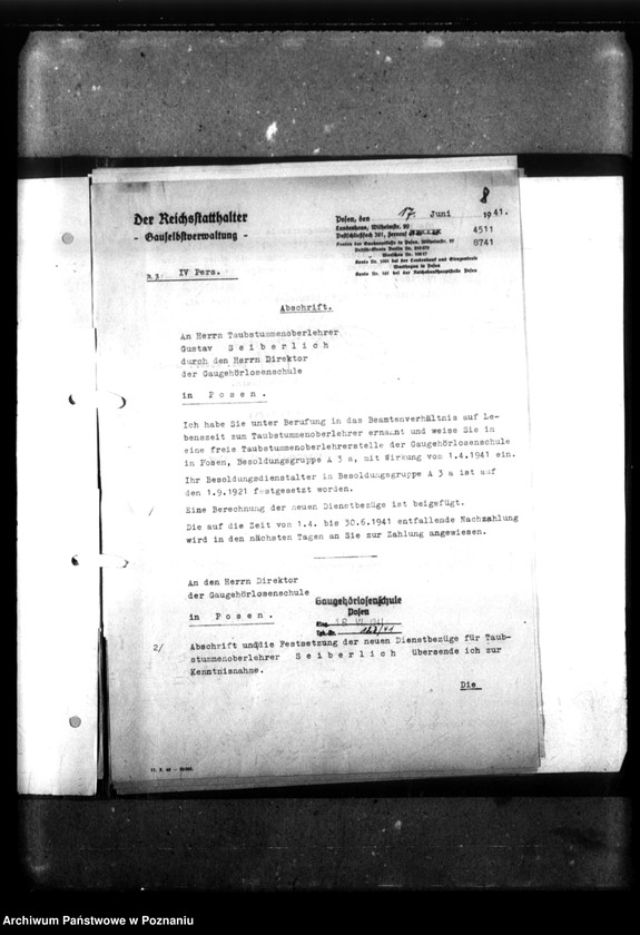 Obraz 12 z jednostki "[Akta personalne nauczyciela Gustawa Sieberlicha]."