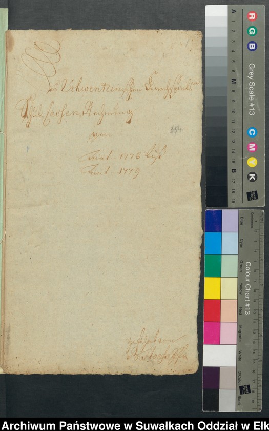 image.from.unit.number "Des Schwentainenschen Kirchspiels Schul Cassen Rechnung von Trinitatis 1778 bis Trinitatis 1779"