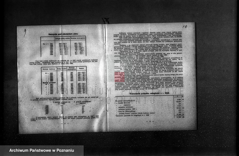 Obraz 10 z jednostki "Sprawozdanie Stowarzyszenia Dozoru Kotłów w Poznaniu za rok 1928"