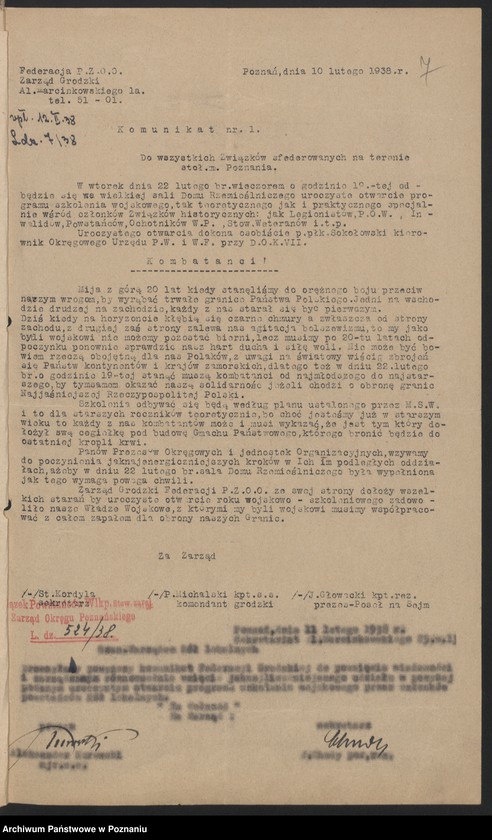 image.from.unit.number "Okólniki Okręgu Poznańskiego Związku Powstańców Wielkopolskich."