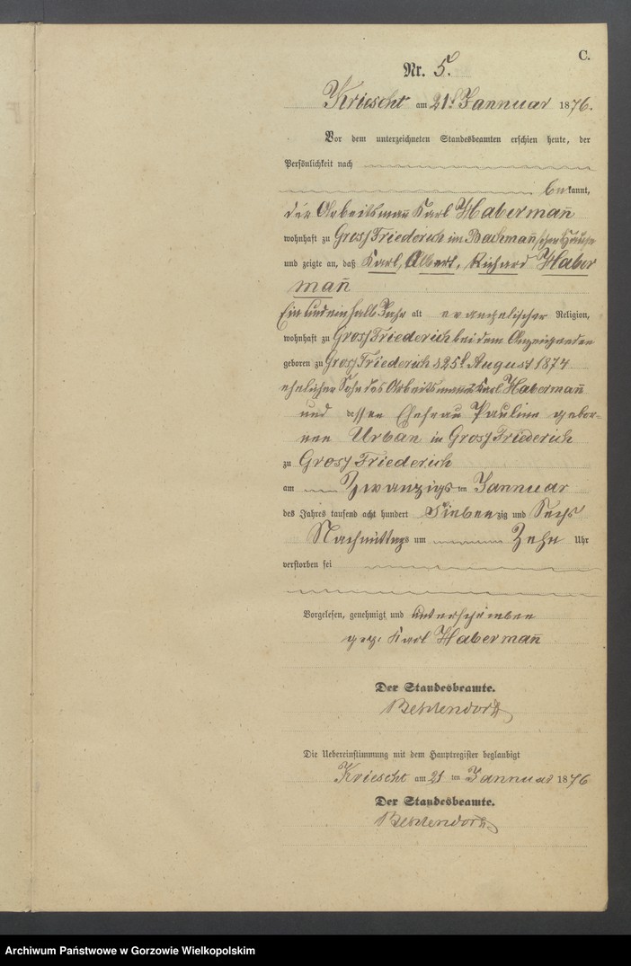 Obraz 7 z jednostki "Sterbe Register"