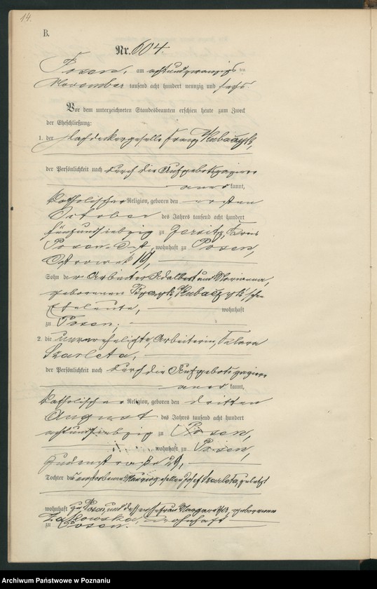 Obraz 16 z jednostki "Księga małżeństw t. III"