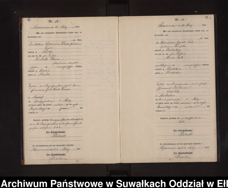 image.from.unit.number "Sterbe-Neben-Register des Preussischen Standes-Amtes Stasswinnen Kreis Lötzen"