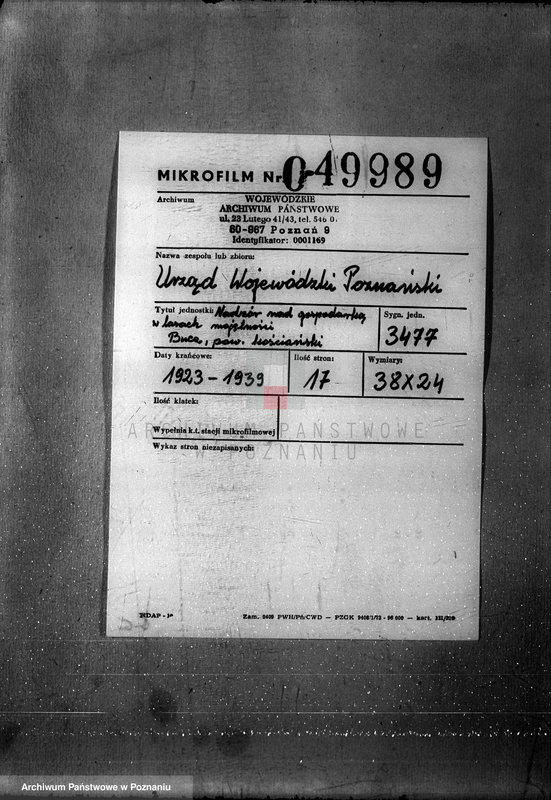 Obraz 2 z jednostki "Nadzór nad gospodarką w lasach majętności Bucz powiat kościański"