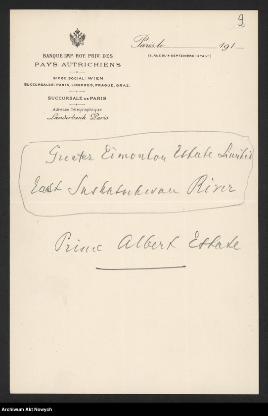 image.from.unit.number "Prince Albert (Estates) Limited (London). Sprawozdania i zestawienia, raporty i korespondencja"