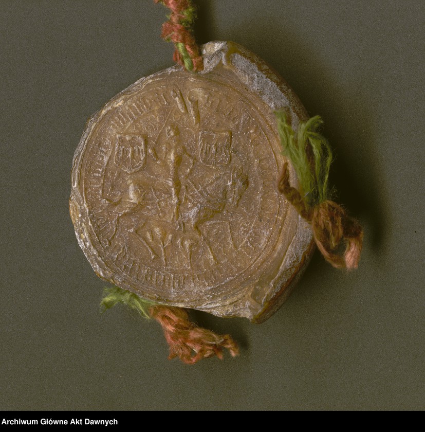 Obraz 13 z kolekcji "Pieczęcie książąt mazowieckich przy dokumentach dla miasta Warszawy111"