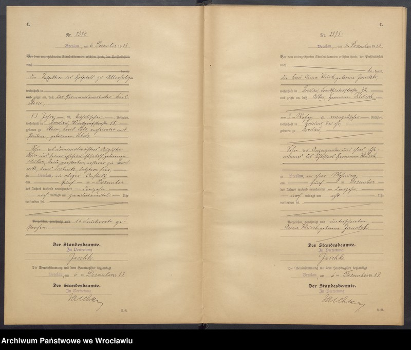 image.from.unit.number "Sterbe-Neben-Register Breslau I 1913 Band 7"