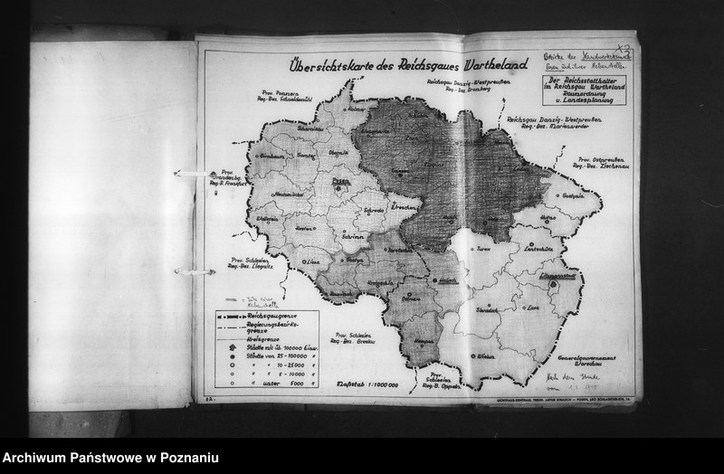 Obraz 7 z jednostki "Zuständigkeitsbereiche der Behörden im Reihsgau Wartheland"