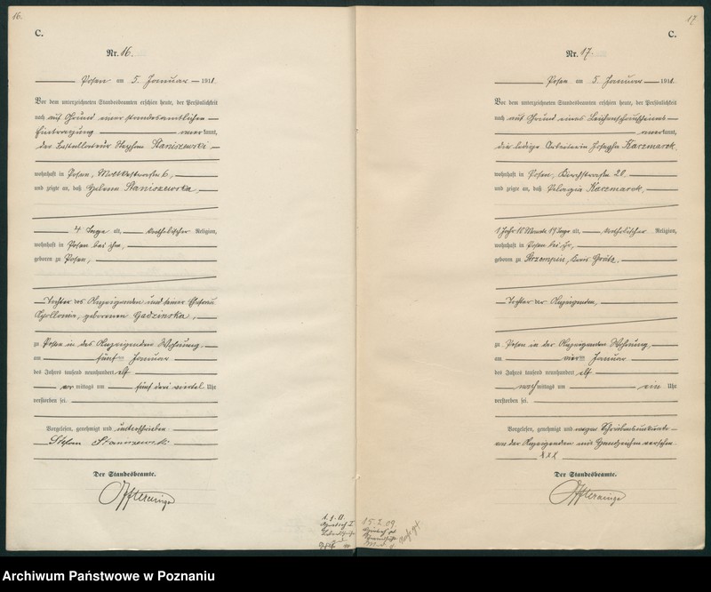 Obraz 11 z jednostki "Księga miejscowa zgonów tom I [Rejestr główny zgonów]"