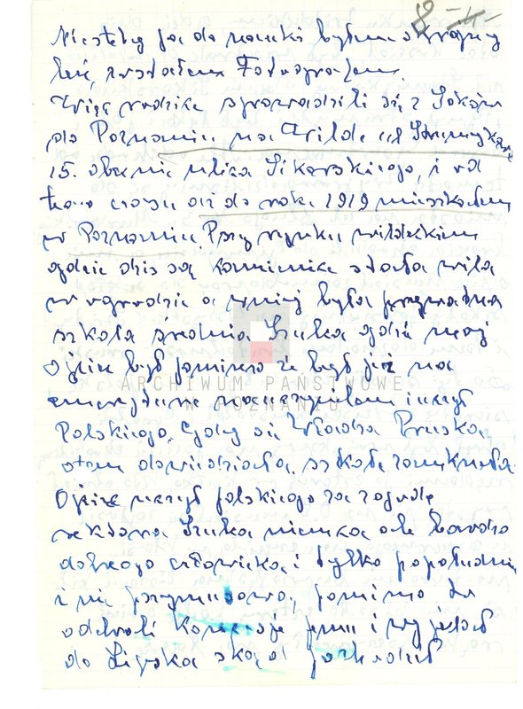 Obraz 19 z jednostki "Relacje i wspomnienia dotyczące powstania wielkopolskiego: 1. Poznań, część lV /autorzy relacji od N - S/."