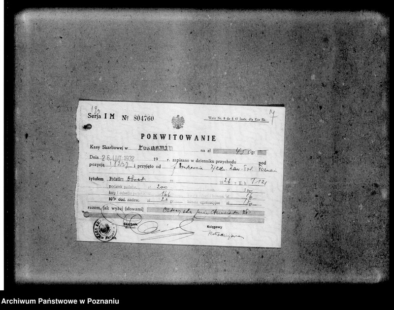 Obraz 11 z jednostki "Korespondencja z Urzędem Skarbowym"