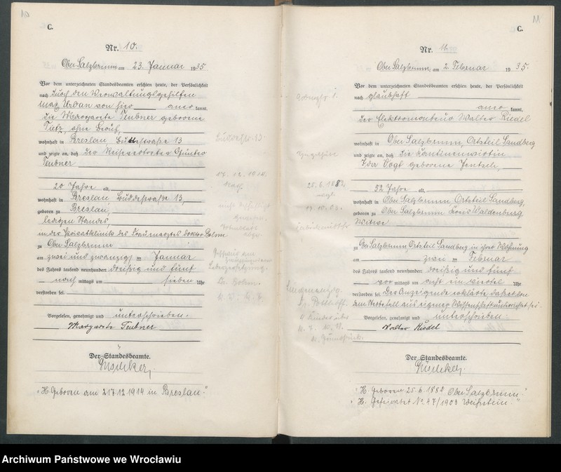 Obraz 9 z jednostki "Sterbe-Haupt-Register Ober Salzbrunn (Szczawno-Zdrój) 1934"