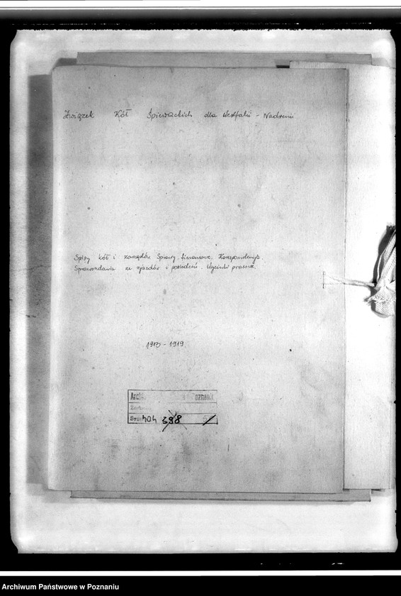 Obraz 4 z jednostki "Spisy kół i zarządów. Sprawy finansowe. Korespondencja. Sprawozdania ze zjazdów i posiedzeń. Wycinki prasowe- z prasy polskiej"