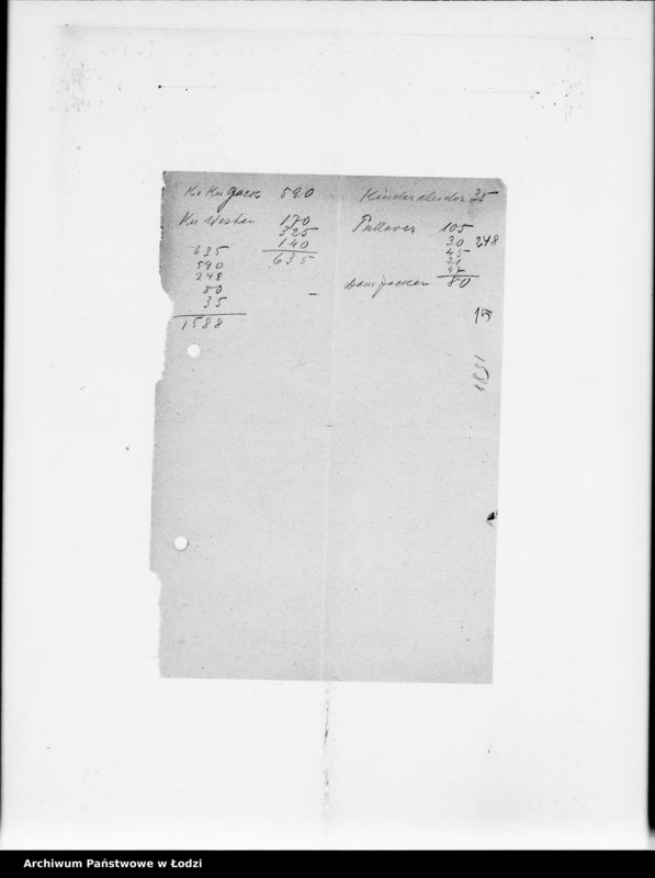 Obraz 19 z jednostki "[Odbiór wyrobów dzianych przez firmę W.Johansohn w Łodzi]"