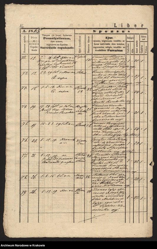 Obraz 19 z jednostki "[Księga małżeństw]"