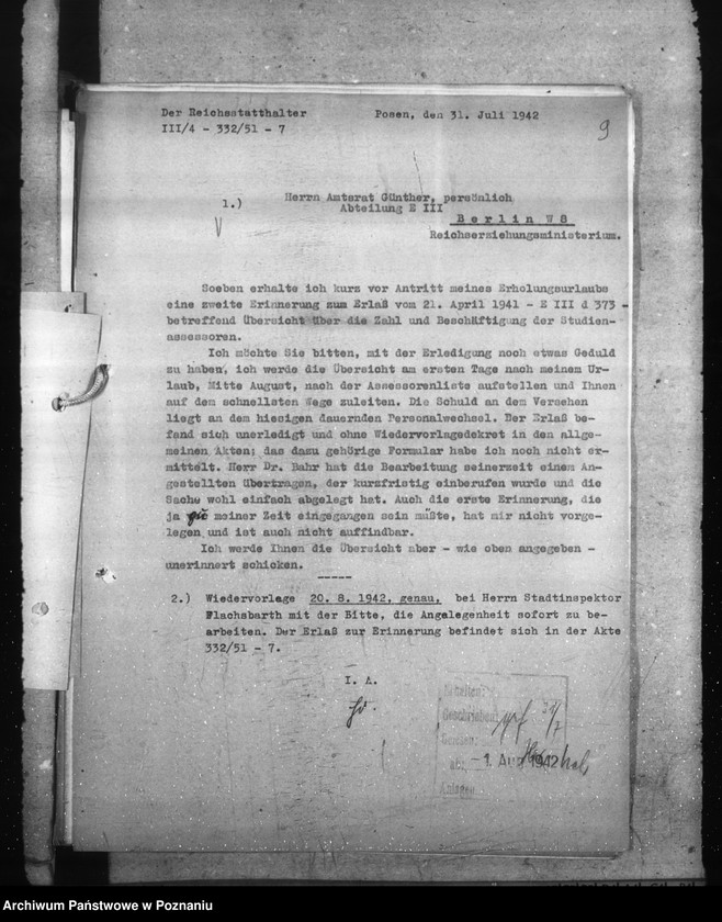 Obraz 13 z jednostki "Statistische Angaben der Oberschulen"