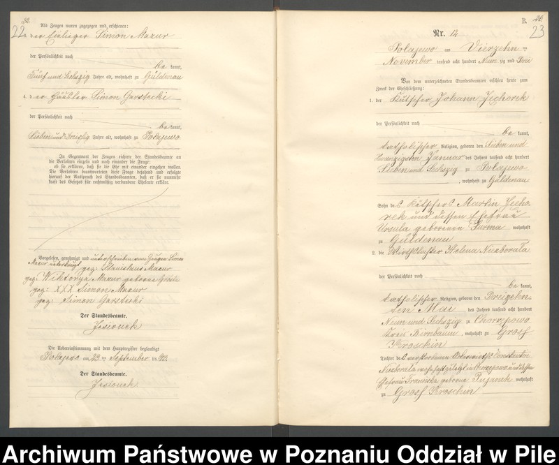 Obraz 14 z jednostki "Księga małżeństw"