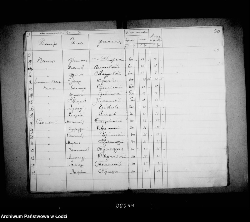 Obraz 19 z jednostki "Trebovatel´nych vedomostej soderžanija činovnikov i služiteli Lodzinskogo Gorodovago Magistrata"