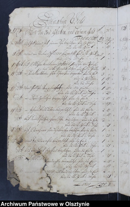 image.from.unit.number "Kirchen Rechnung über Einnahme und Ausgabe"
