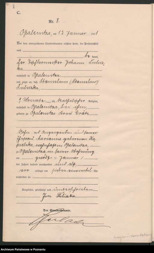 Obraz 11 z jednostki "Sterbe-Haupt-Register"