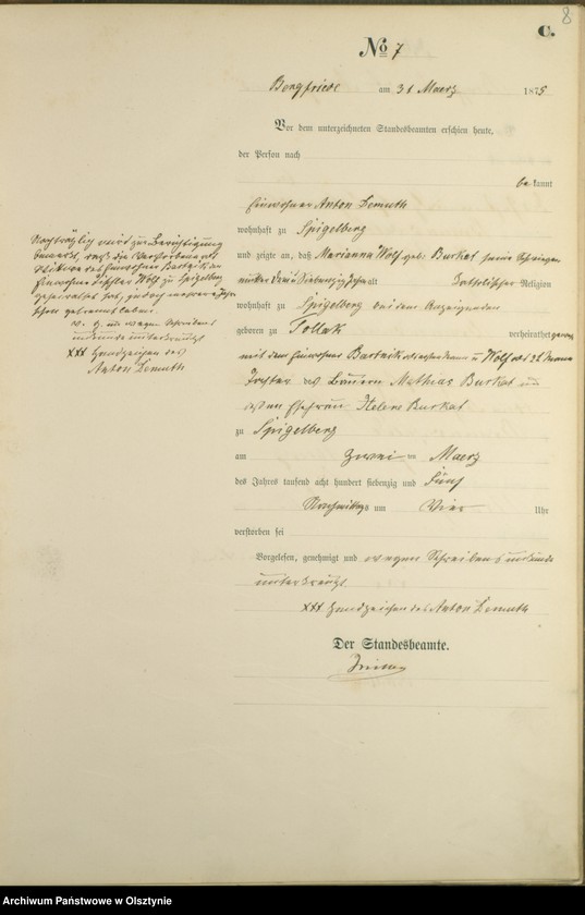 image.from.unit.number "Haupt-Sterbe-Register Nr 1 - 41"