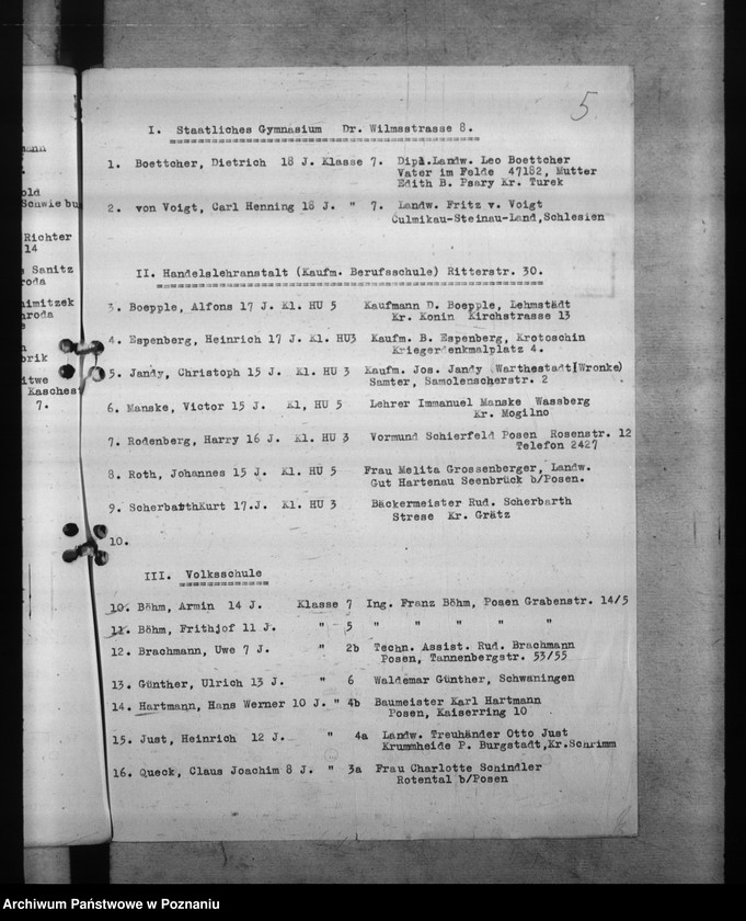 Obraz 9 z jednostki "Aufnahme der Schüler in die Oberschulen."