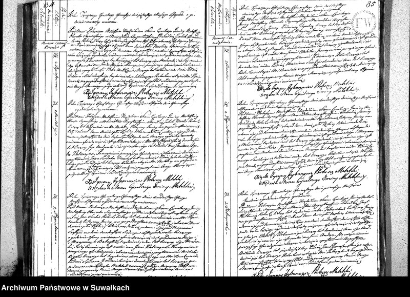 image.from.unit.number "Księga Aktów Urodzenia Urzędnika Stanu Cywilnego Gminy Metelskiey Powiatu Seyneńskiego Woiewództwa Augustowskiego Od 1 Stycznia Tysiąc Osimset Osimnastwgo Roku 1818"