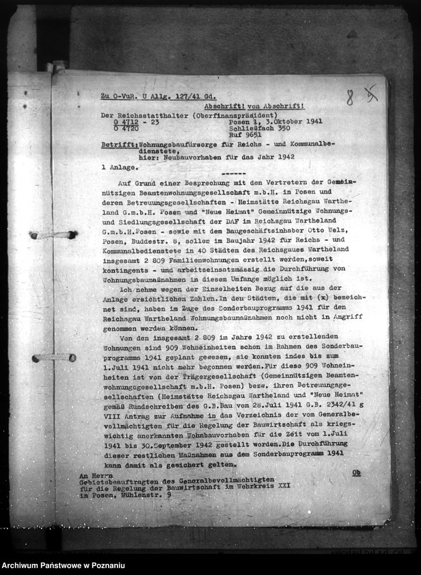 Obraz 12 z jednostki "Allgemeine Bauangelegenheiten der Gendarmerie. Erlase, Verfügungen unsw."