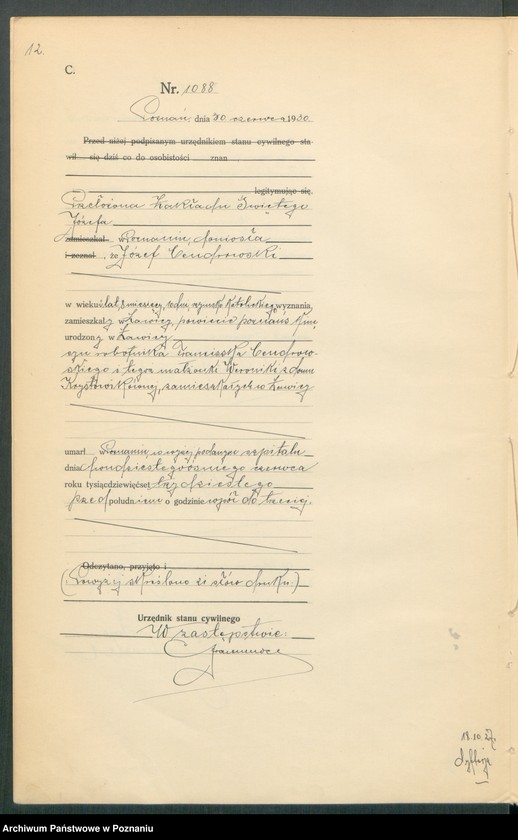 Obraz 14 z jednostki "Księga miejscowa zgonów tom III [Rejestr główny zgonów]"