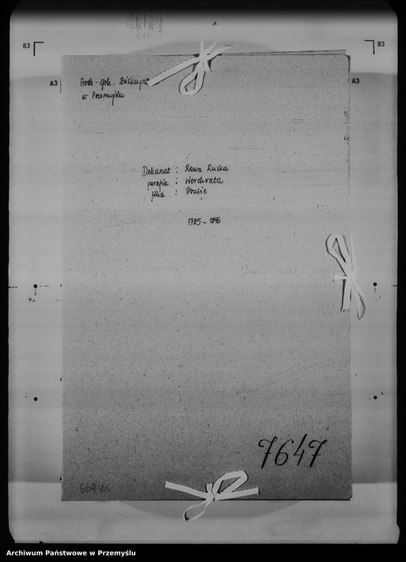 Obraz 4 z jednostki "[Kopie ksiąg metrykalnych parafii Werchrata z filią Prusie (dekanat Rawa Ruska)]"