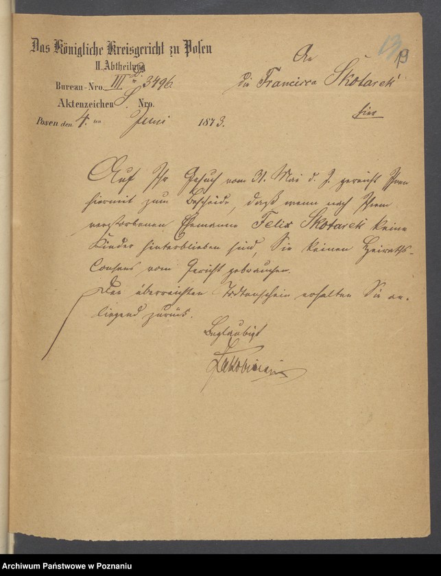 Obraz 20 z jednostki "Die von den Verlobten beigebrachten Urkunden zur Eheschliessung pro 1875"