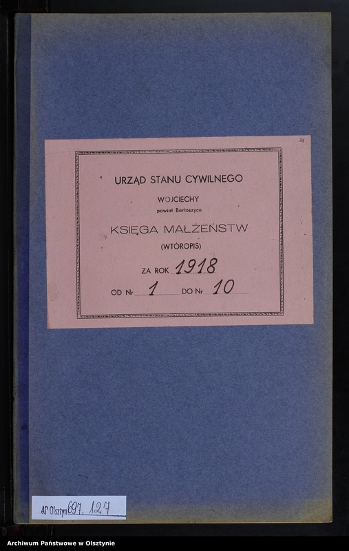 image.from.unit.number "Heiraths-Neben-Register Nr 1 - 10 [ Księga małżeństw - wtóropis ]"