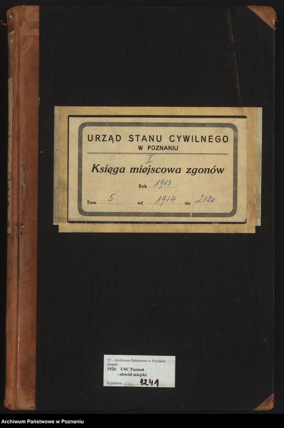 Obraz 2 z jednostki "Księga miejscowa zgonów tom V [Rejestr główny zgonów]"