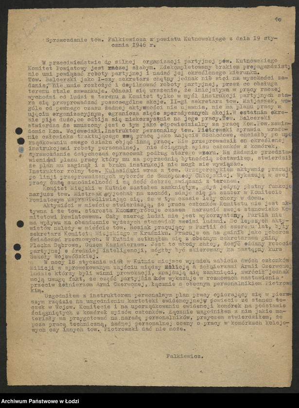 Obraz 11 z jednostki "Sprawozdania instruktorów [Wydziału] z pobytu w terenie"