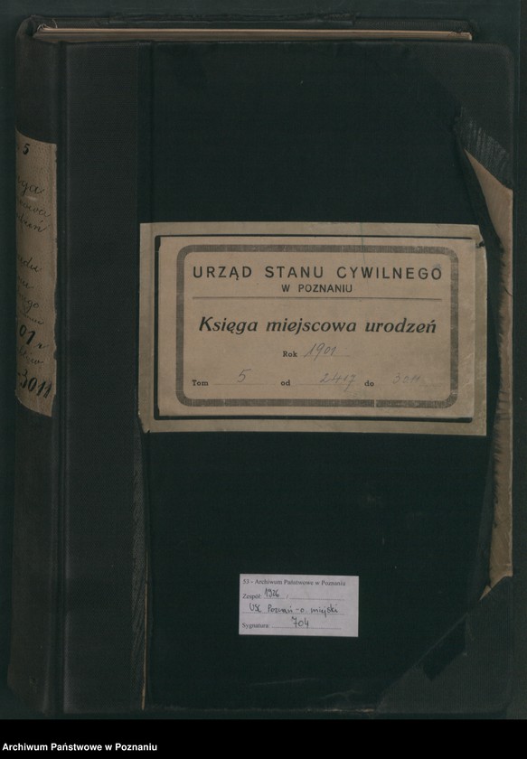 Obraz 2 z jednostki "Księga miejscowa urodzeń t. V"