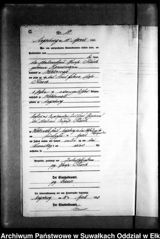 image.from.unit.number "Sterbe-Neben-Register des Preussischen Standes-Amtes Kehlen Kreis Angerburg"