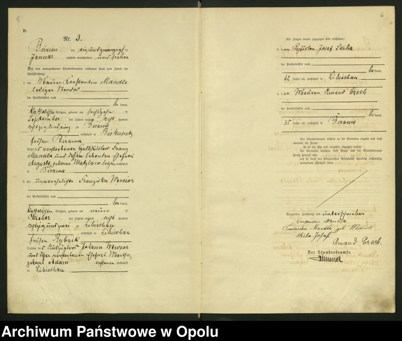 image.from.unit.number "Urząd Stanu Cywilnego Bierawa Księga małżeństw rok 1907-09"